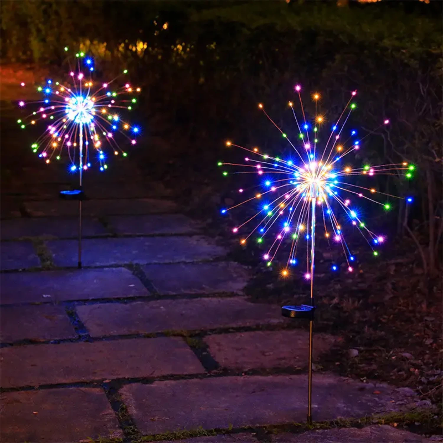 1 Pack of Beautiful Decorative Solar Energy Color LED Fireworks Lights - 90 Twinkling Lights with Elegant Copper Wire, Perfect f