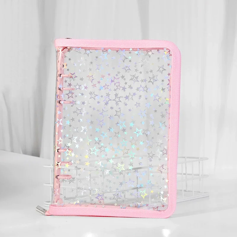 A5 Laser Star Zipper Binder Organizer