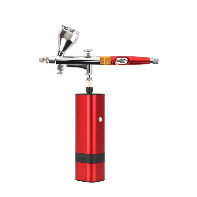 Mini Airbrush Kits Dual Action Spray Compressor Set High Pressure Cup Changeable for Painting Tattoo Cake Model Nail Make-Up
