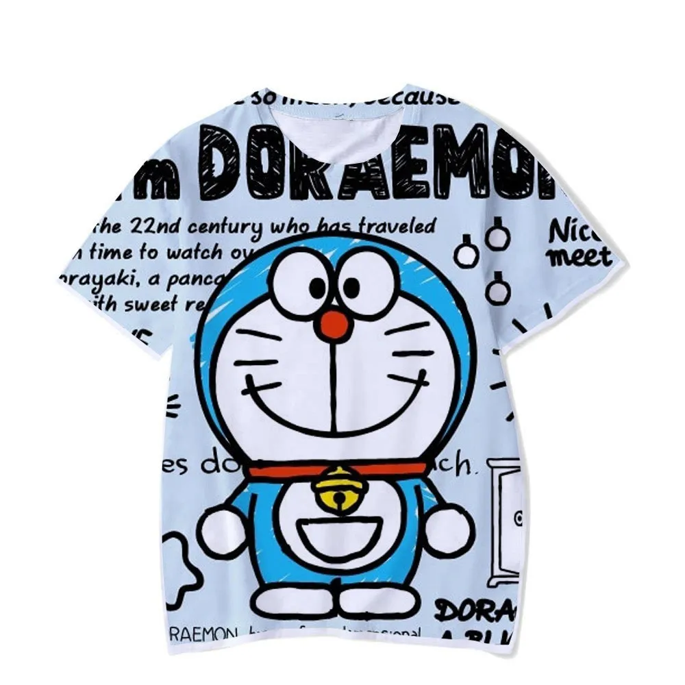 Big G Gouta Takeshi Doraemon Children's T-shirt Men's Women's Summer Anime Character 3D Printing Quick-drying Short Sleeve Outdo