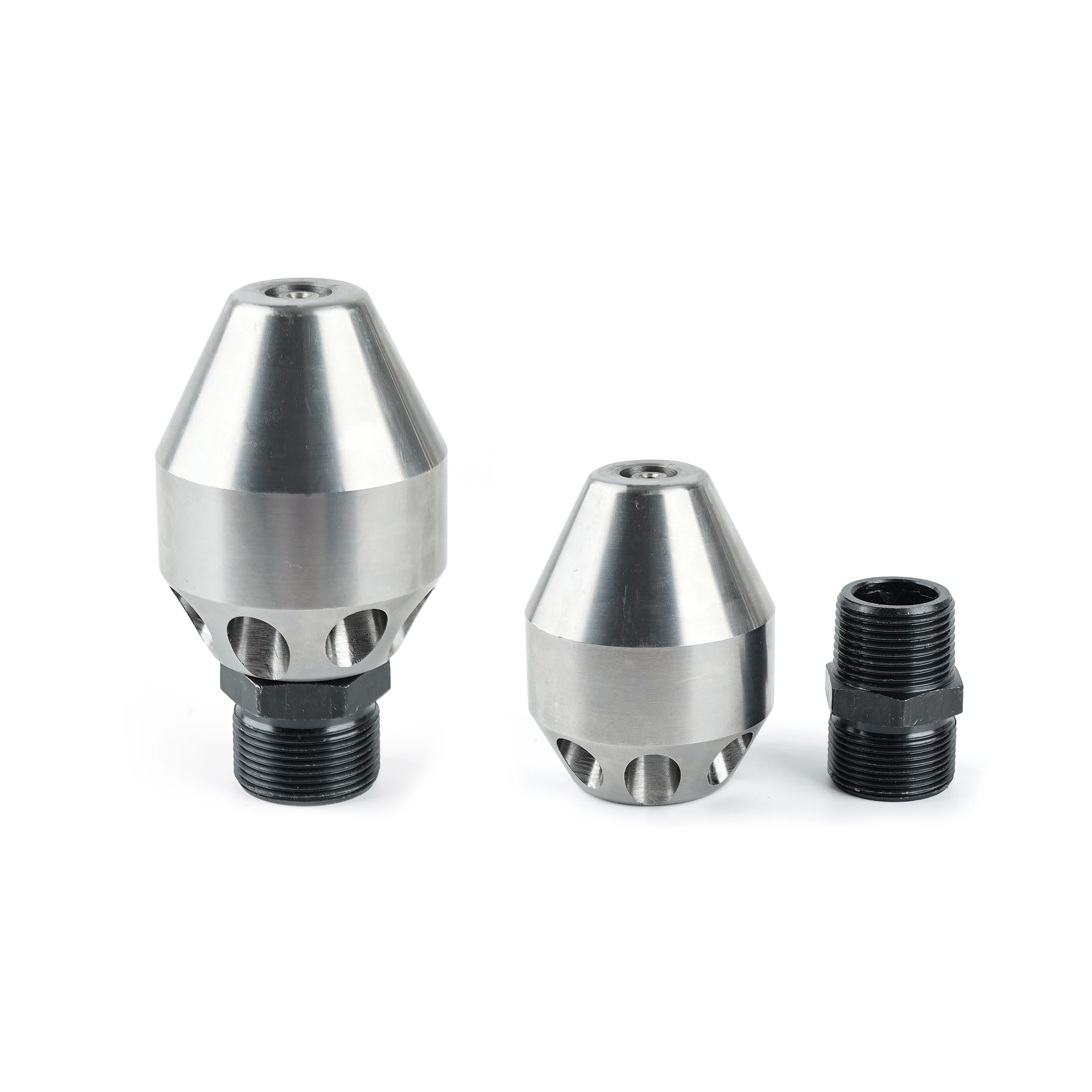 1.5KG Stainless Steel Self Pulling Sewer Jet Nozzle High Pressure Drain Pipe Dredging Cleaning Head