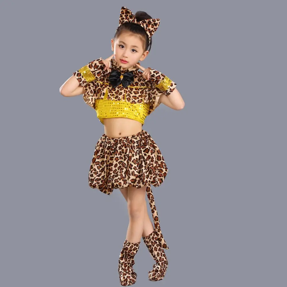 Children Little Tiger Performance Clothing Children Cartoon Kindergarten Cute Performance Clothing Summer Fashion Set