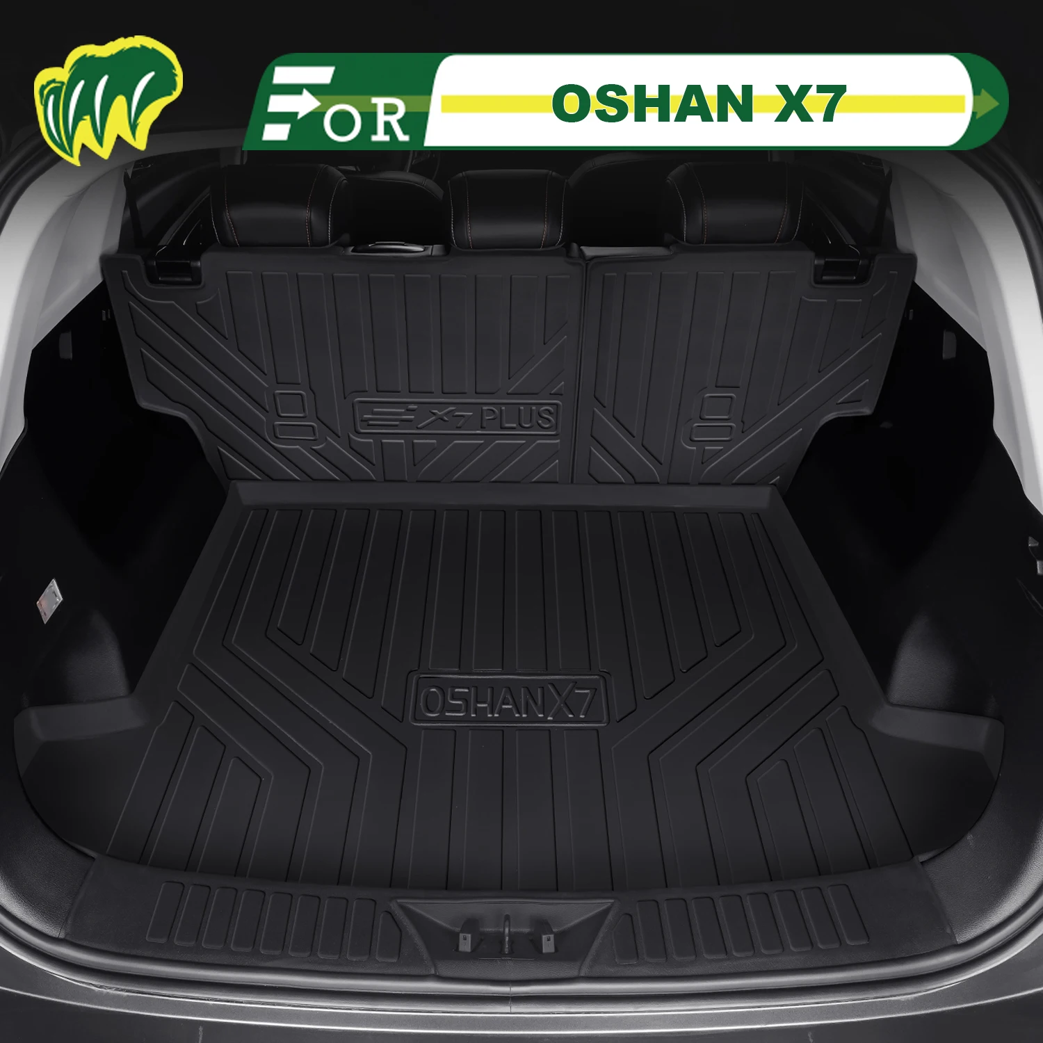 

Для Changan OSHAN X7 EV PLUS 2020-2025 TPE индивидуальный коврик для багажника автомобиля всесезонный коврик для багажника 3D-образный коврик для багажника на спинку стула