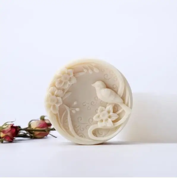 Silicone molds soap mold flower silicone soap molds Embossed magpie silica gel die handmade flowers Aroma stone moulds candle