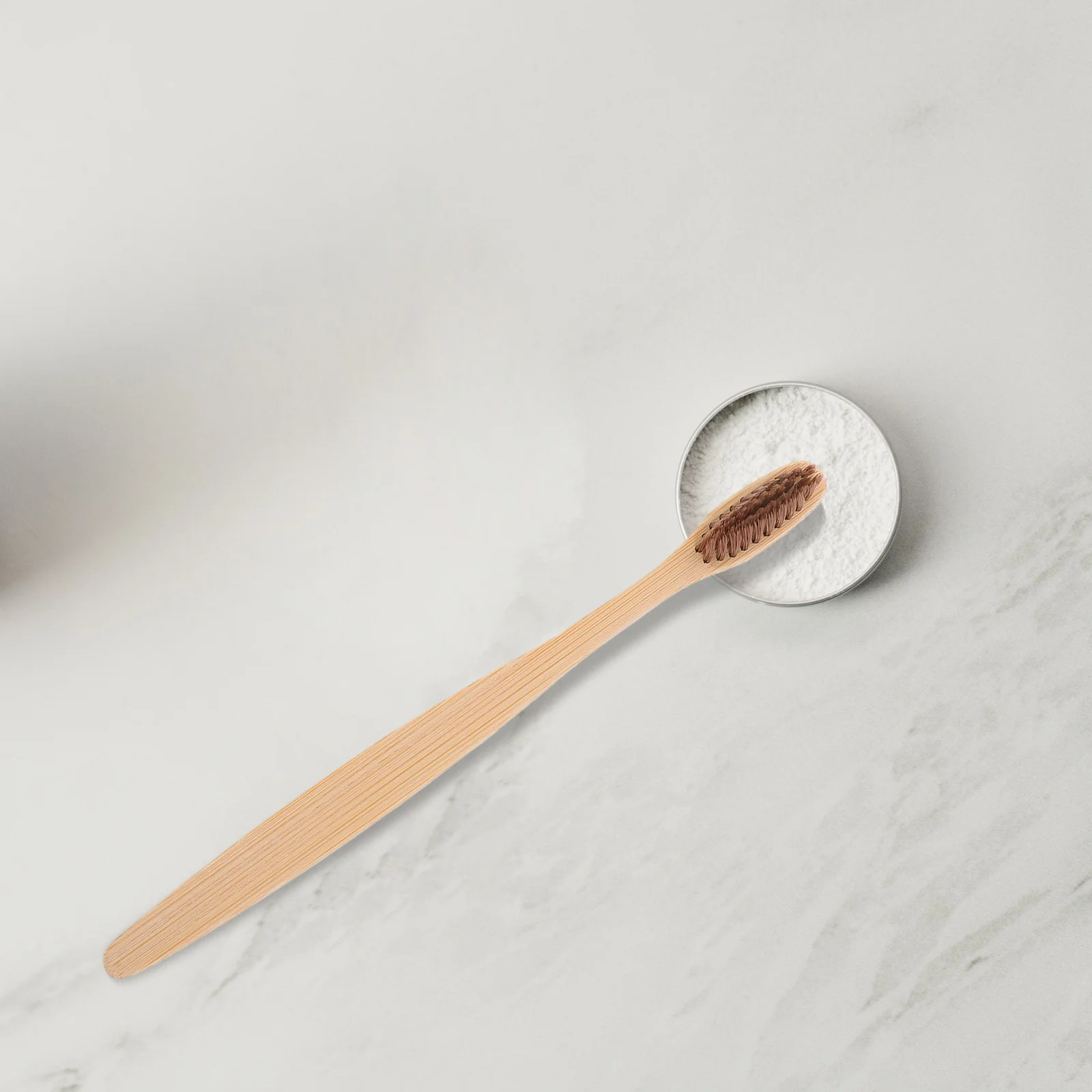 30 Buah Sikat Gigi Bambu Bulu Lembut Pegangan Nyaman Sikat Gigi Perjalanan Tahan Lama untuk Perawatan Mulut Sehari-hari Kayu Portabel