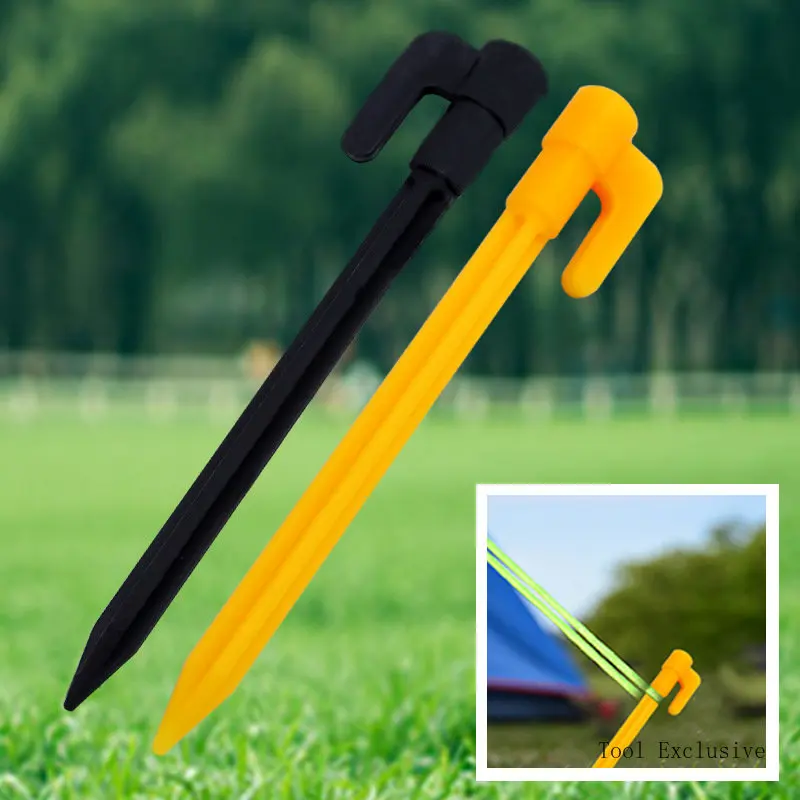 4Pcs/lot 20cm Aluminum Alloy Yard Canopy Tent Pegs Garden Stakes Ground Nail Heavy Duty With Reflective Cord Hammock Camping