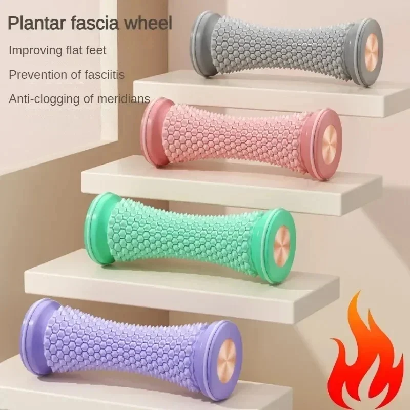 Rolo de Massagem para Pés e Bola de Yoga, Rolo para Fascite Plantar, Cuidado para Relaxamento Muscular, Massageador Manual de Plástico para Pés