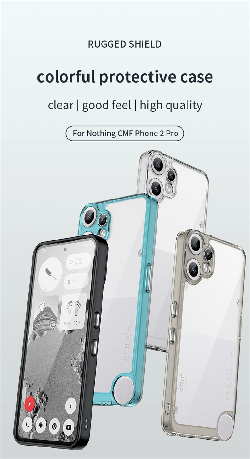 حافظة شفافة لهاتف لا شيء CMF 2 Pro حافظة من السيليكون لهاتف لا شيء CMF Phone 2 Pro غطاء لـ Nothing CMF Phone 2 Pro
