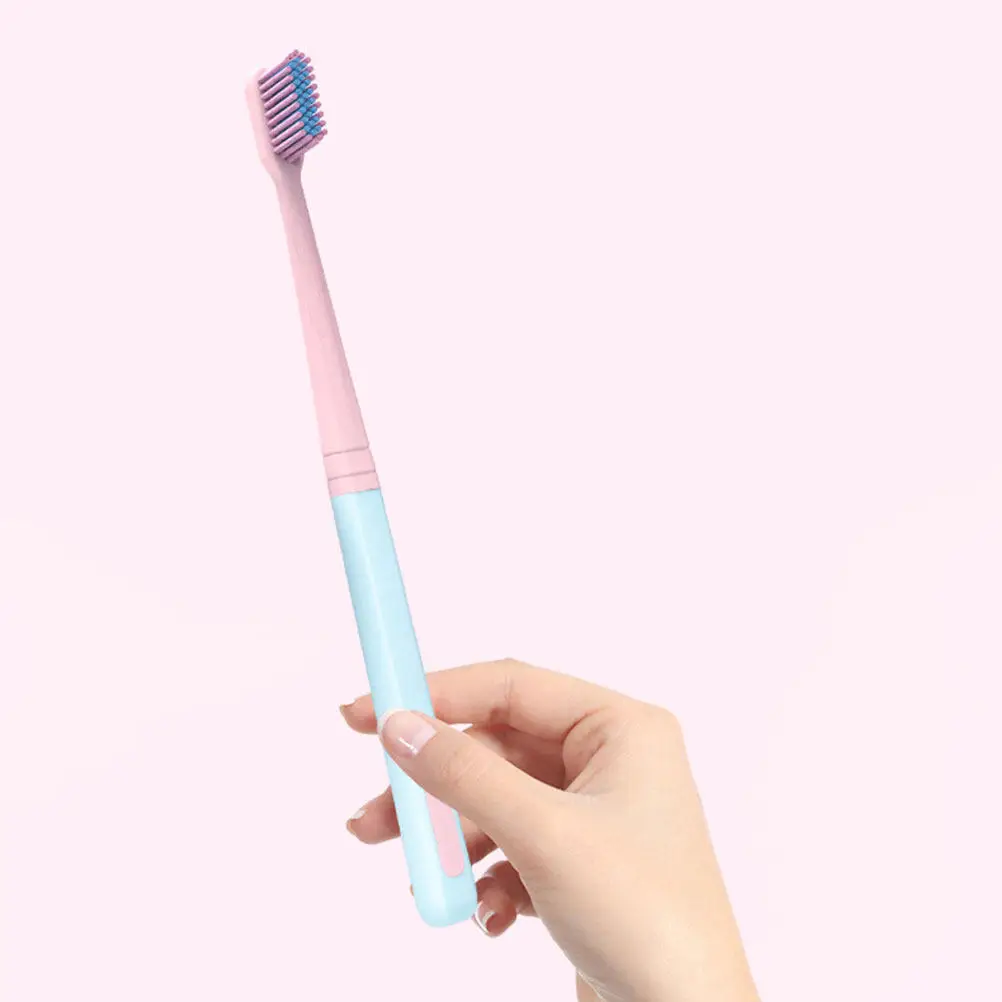 8Pcs Soft Bristle Adults Toothbrush Japanese Style Macaron Color Travel Portable Oral Care Tool Household Teeth Cleaning Brush