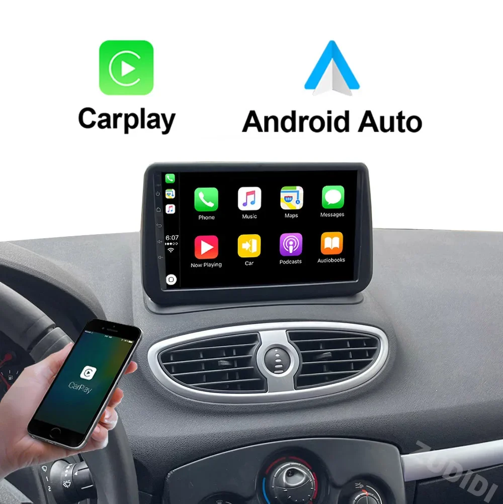 For Renault Clio 3 CLIO 3 2005-2014 4G WIFI Car Radio Android 13 Multimedia Navigation GPS Camera Auto Carplay Stereo DVD Player