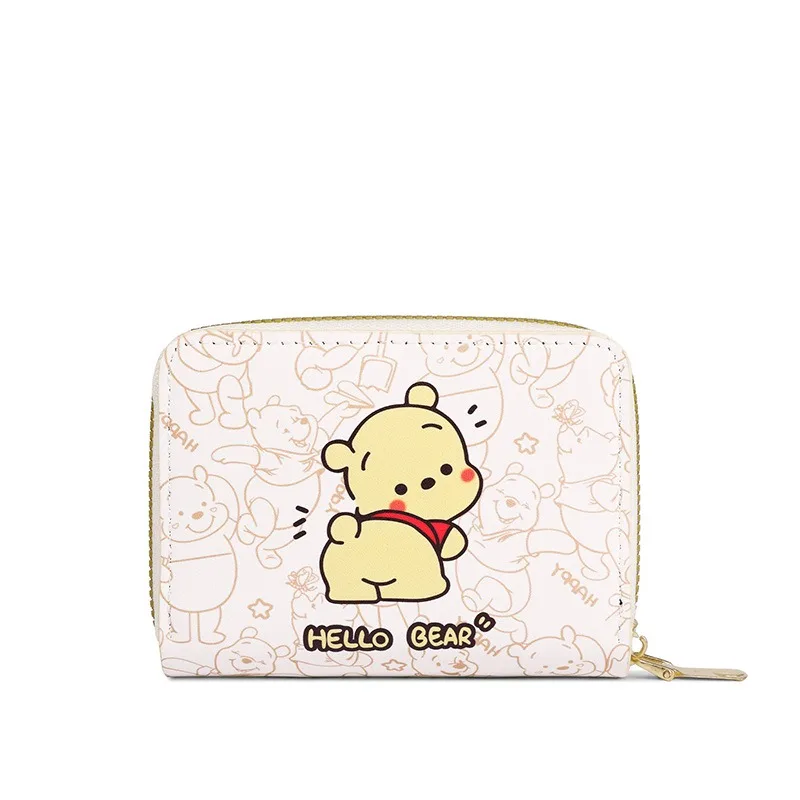 

Pooh Bear Card Bag Winnie Cartoon Cute Large Capacity Portable Ultra Thin Driver License Coin Wallet Card Holder Man Woman Gift