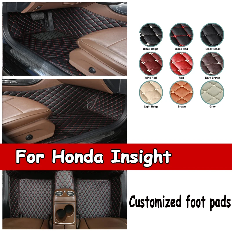 

Автомобильные коврики для Honda Insight ZE2 ZE3 2010 ~ 2014 автомобильные подушечки для ног, роскошные кожаные коврики, детали интерьера, автомобильные аксессуары