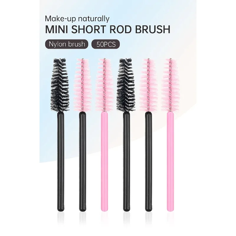 50PCS Wimpern Pinsel Einweg Wimpern Verlängerung Pinsel für Wimpern Reinigung Mascara Wands Applikator Lippen Pinsel Make-Up-Tool