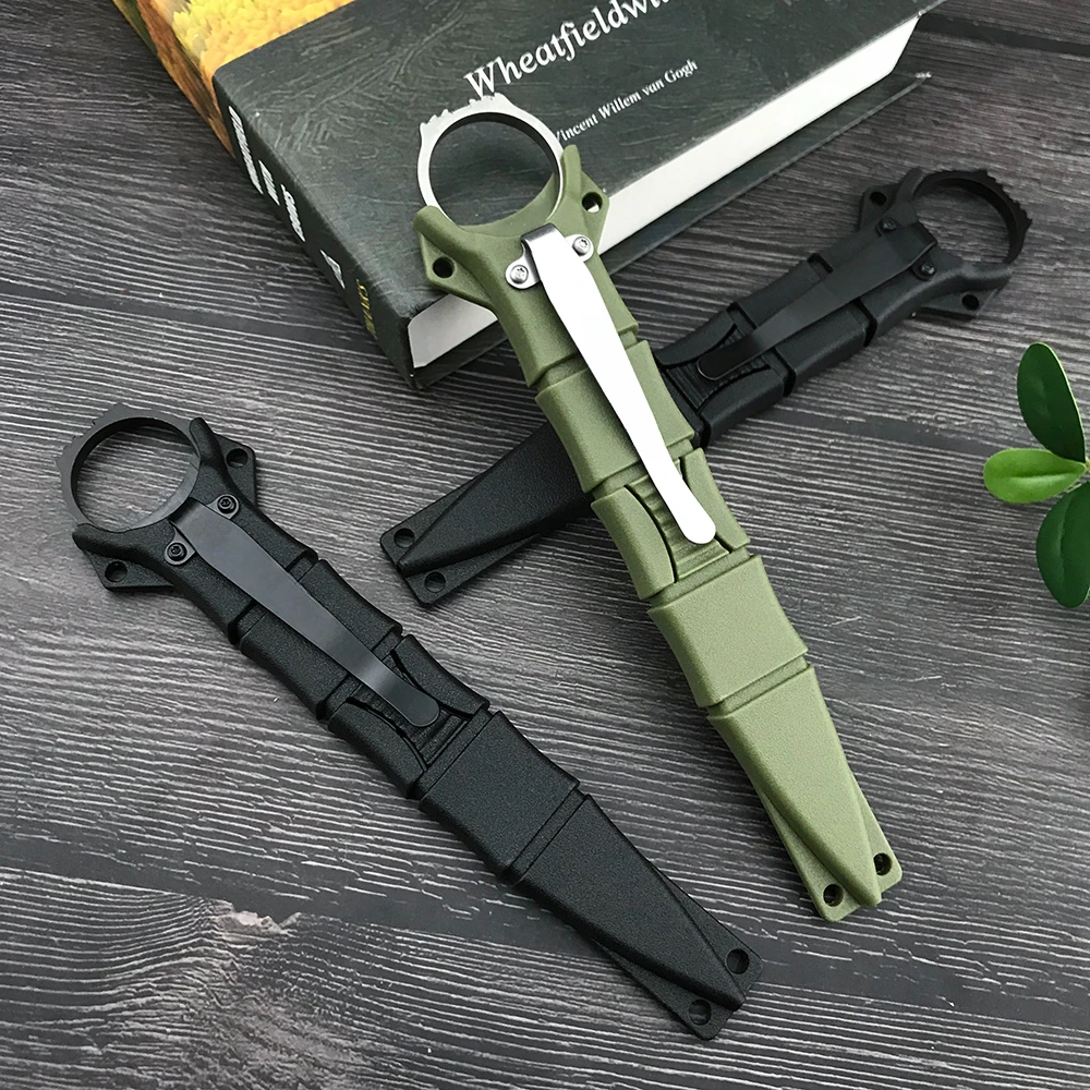 BM 176 Tactical EDC Fixed Blade Outdoor Hunting Knife All Steel Self-defense Camping Portable Knife with Nylon Fiber Sheath