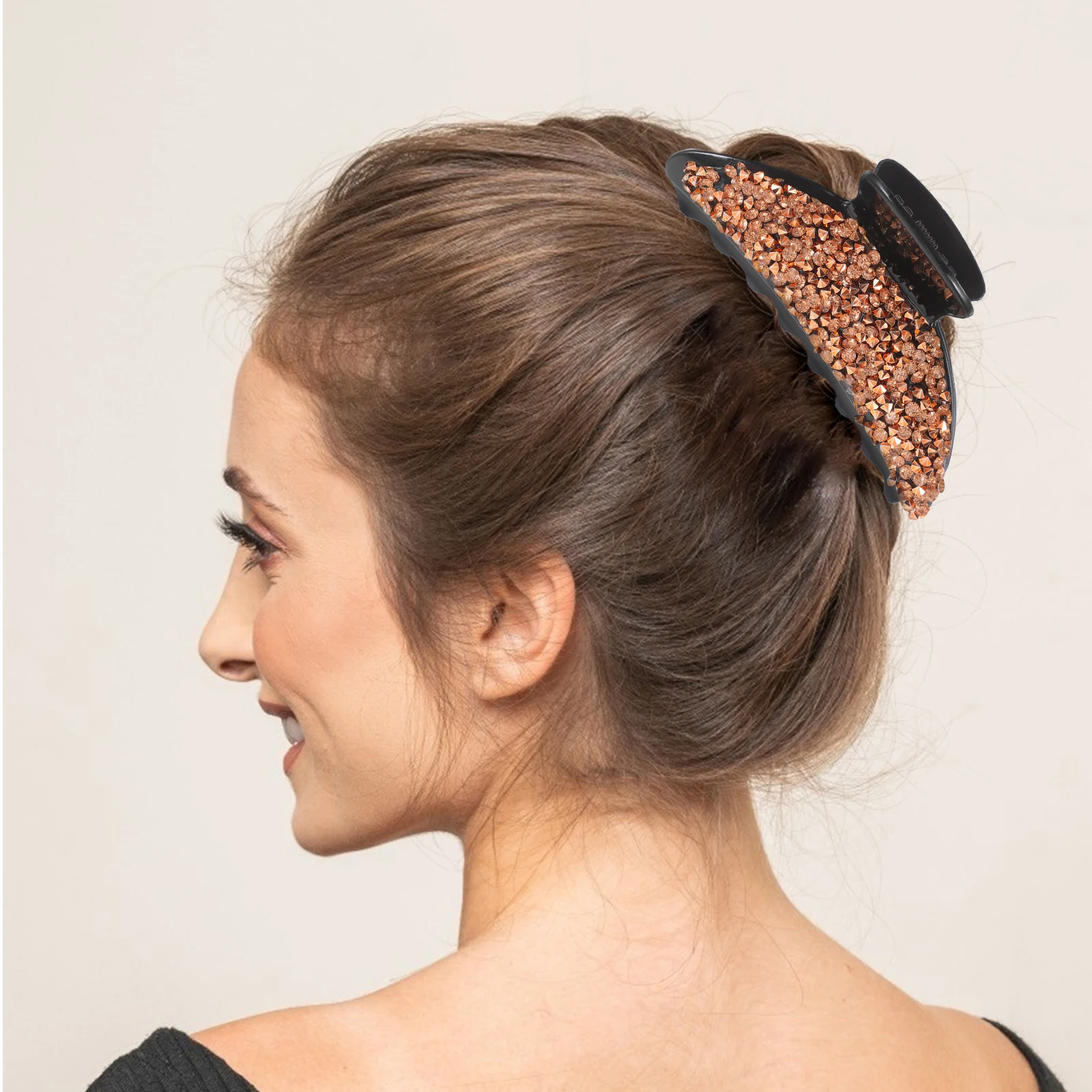 

2Pcs Large Gripper Hair Clip Women Rhinestone Ponytail Holder Clips Accessories Durable Styling Tools Thick Hair Curly Straight