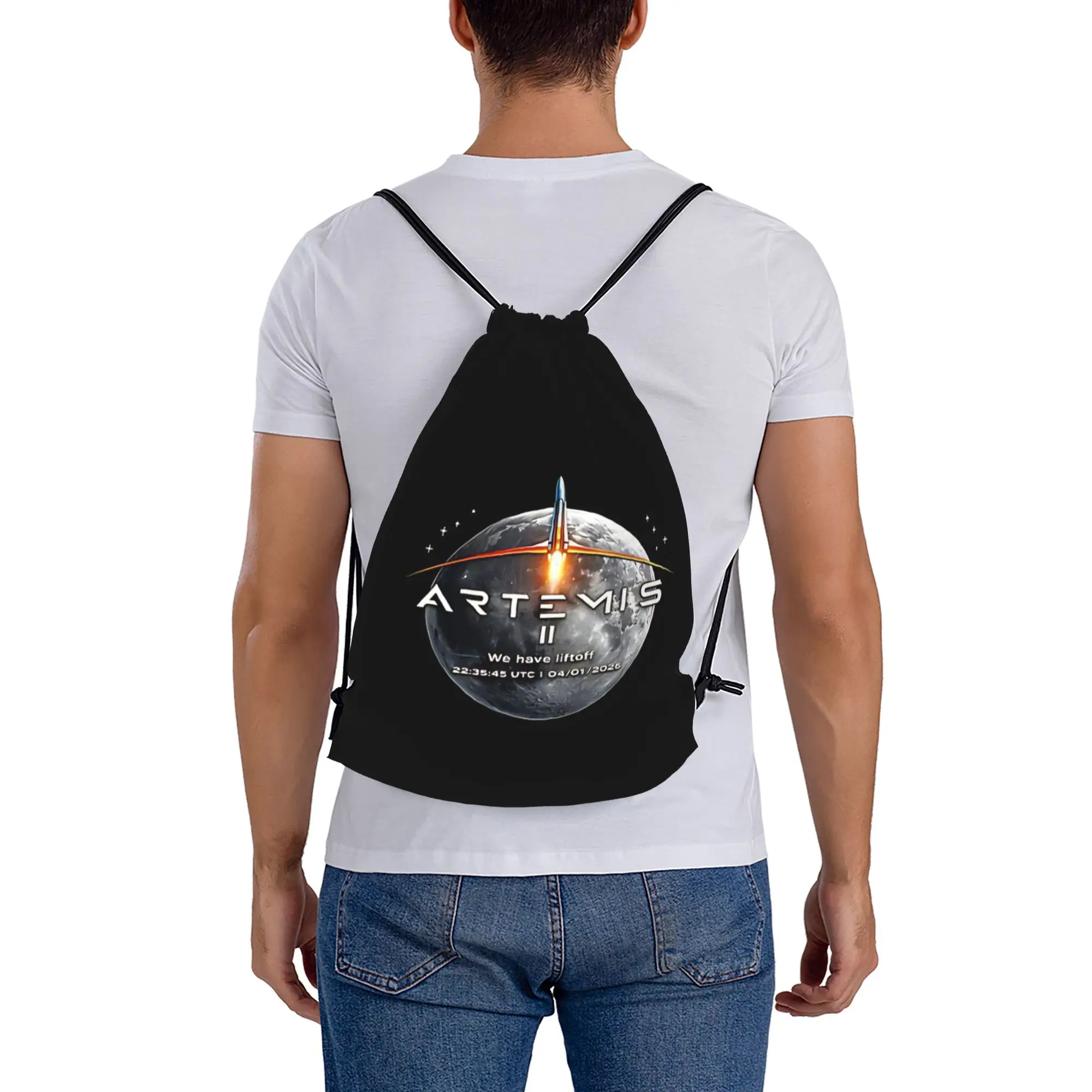 2026 Artemis II 39  Drawstring Bags Gym Unisex Storage Organize Bundle Pocket Rope Bag