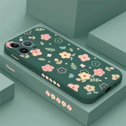 Cute Leaves Plant Flowers Case For iPhone 13 15 14 11 12 Pro Max Mini X XS XR 7 8 Plus SE Shockproof Silicone Soft Phone Cover