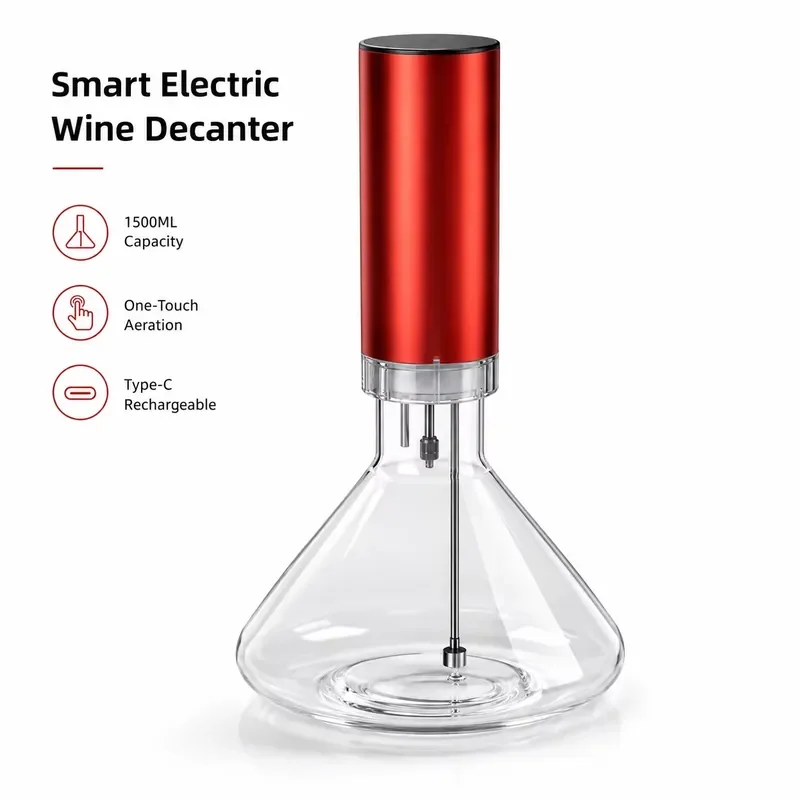 Intelligent electric decanter 1500ML red wine Baijiu decanter, rechargeable touch-controlled pour device