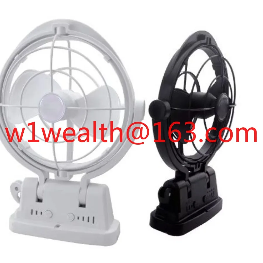 RV fan DC/12-24V current, 360-degree rotating fan with remote control, with imported 455 motor