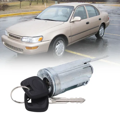 Imagen 2 del producto Interruptor de encendido de coche 69057-12090 interruptor de cilindro de bloqueo de encendido de motor con 2 llaves para Corolla 1993-1997, accesorios para automóviles