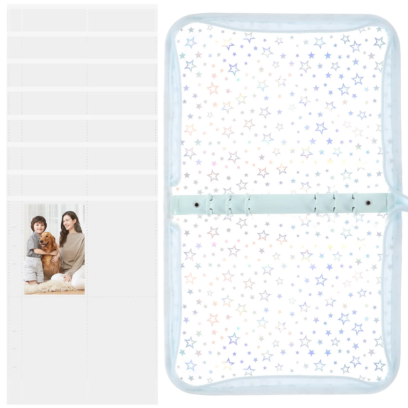 A5 Zipper Binder Album for Kpop Photocards Photo Card Holder Book Sturdy Wear Resistant PVC Material Versatile Use Kpop Poster