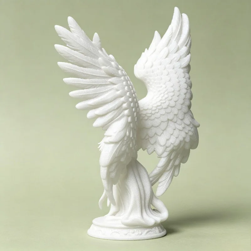 Light Luxury 3D Printed Angel Goddess Healing Ornament Pure White Wings Desktop Decoration Home Craft Art Gift For Peace view 6
