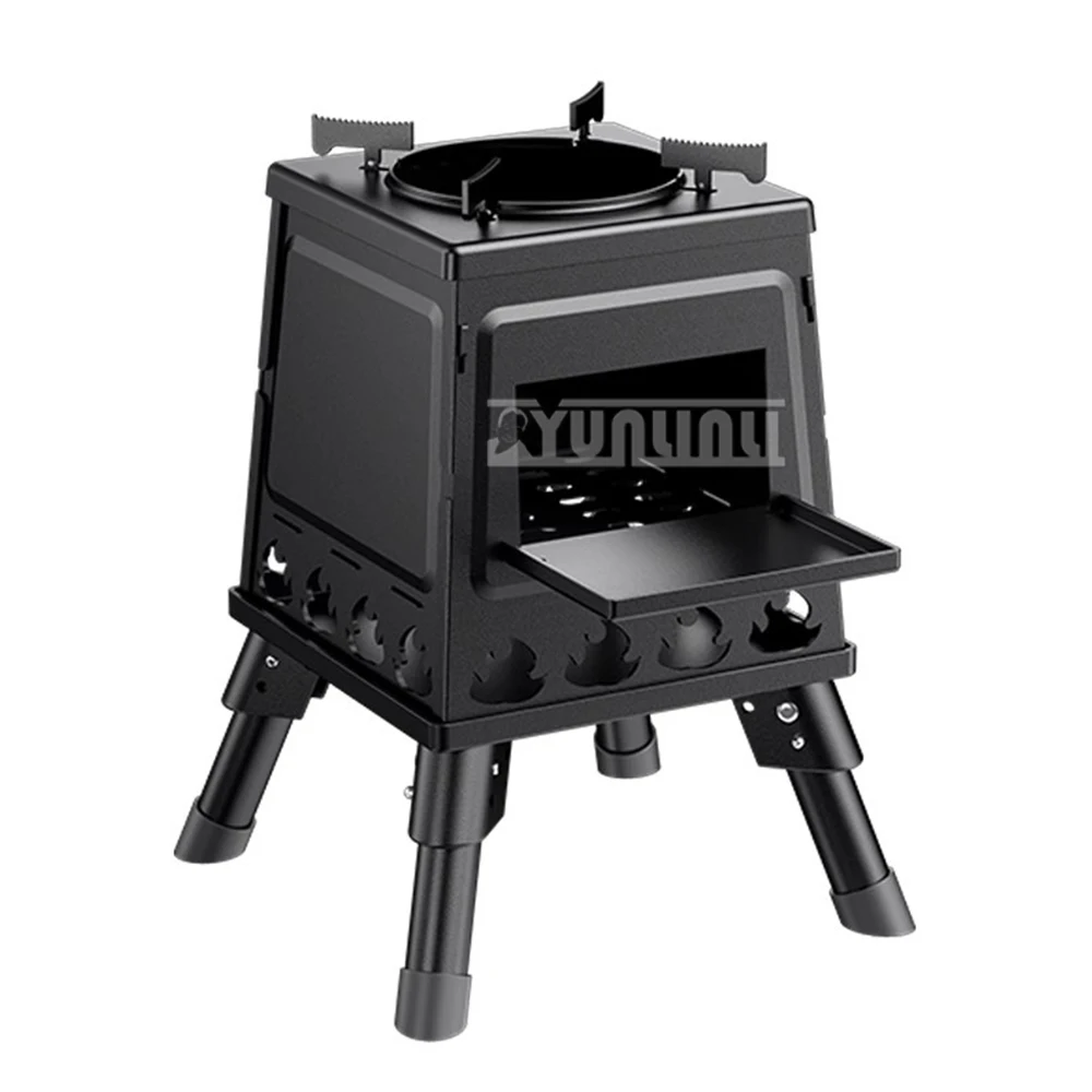 Portable Camping Stove Carbon Burner Wood Cooker Outdoor Barbecue Stove Grill