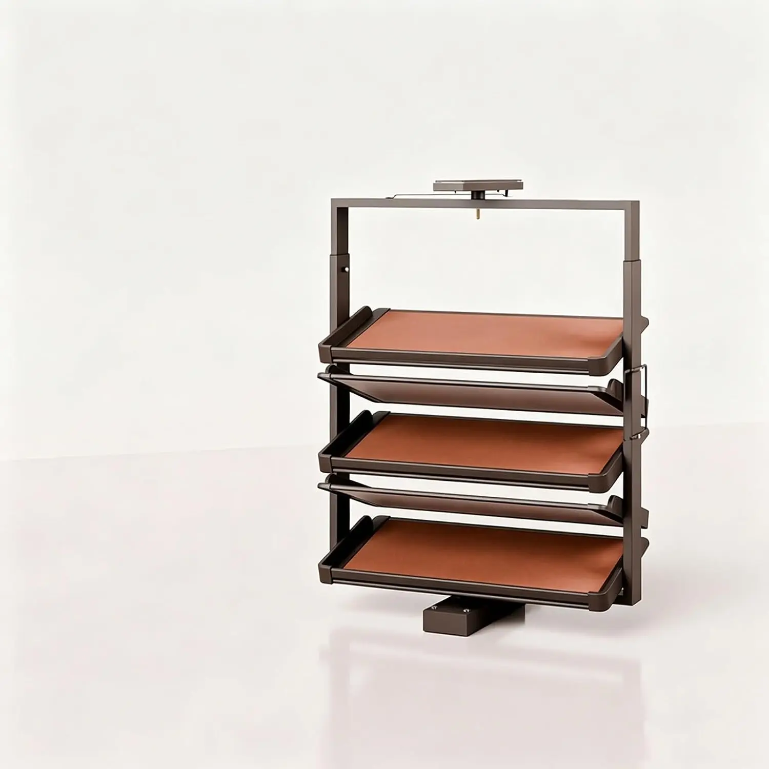Pull Out Rotating Shoe Rack, Adjustable Tier Organizer With Sliding Track, Wardrobe & Entryway Storage, 68x33cm , Customized