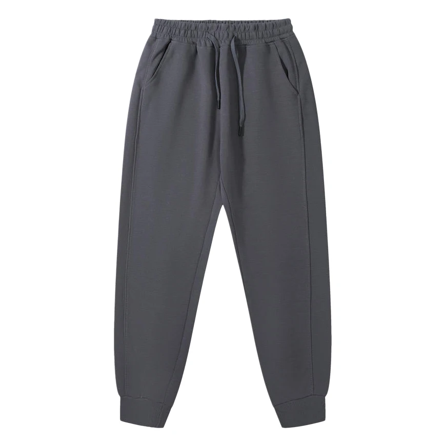 Fall Men's Casual Athletic Pants: Gray Athletic Pants, Fashionable Loose-Fit Long Pants, Street Style Jogging and Workout Pants
