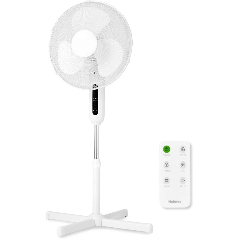 

home.16" Digital Stand Fan, 80° Oscillation, 3 Speeds, 3 Modes, 7.5-Hour Timer, Adjustable Height, 30° Head Tilt, Ideal f