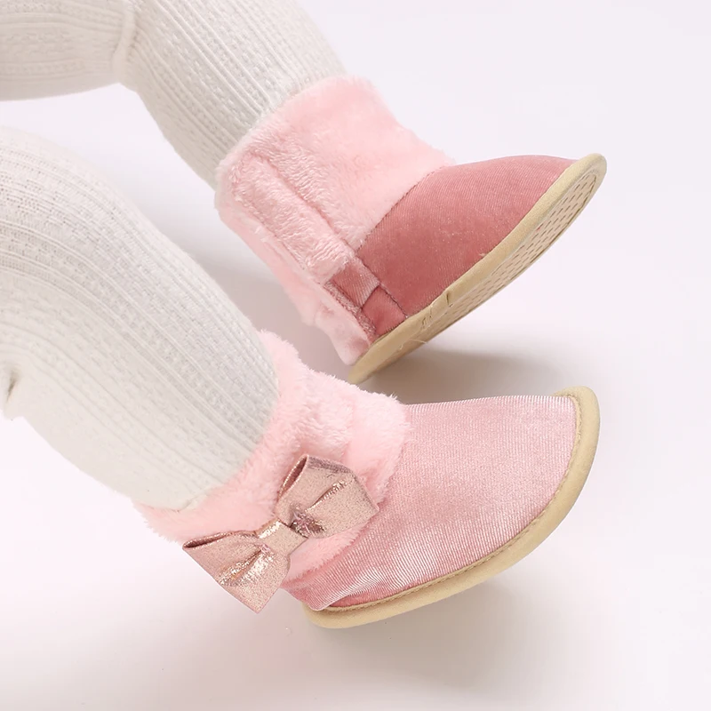 Pasgeboren Baby Winter Katoenen Laarzen Baby Jongen Meisje Pluche Sneeuw Laarsjes Warme Baby Wieg Schoenen Antislip Peuter Eerste Wandelaars