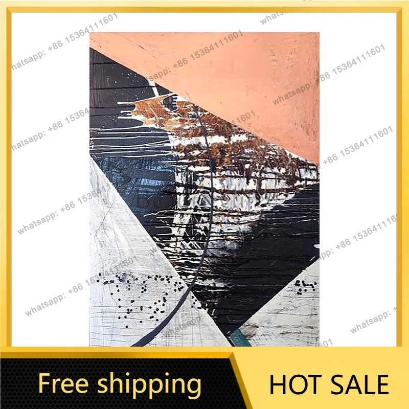 LJY restaurant decorative painting light luxury high sense living room sofa background wall