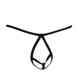 Mens Sexy Lingerie Low Waist G-String Thong Exposed Peni Briefs Porn Underwear T-Back Underpants Breathable Quick-dry Brief