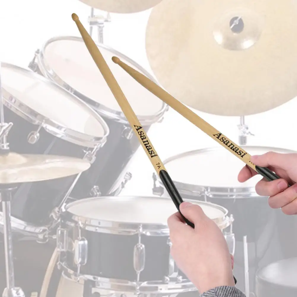 Hickory Drum Sticks High-quality Drum Sticks Professional Drumsticks with Drop-shaped Design Non-slip Grip for Experienced