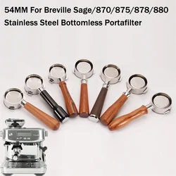54mm Coffee Filter for Breville Sage/870/875/878/880 Coffee Machine Stainless Steel Bottomless Portafilter Espresso Maker Tool