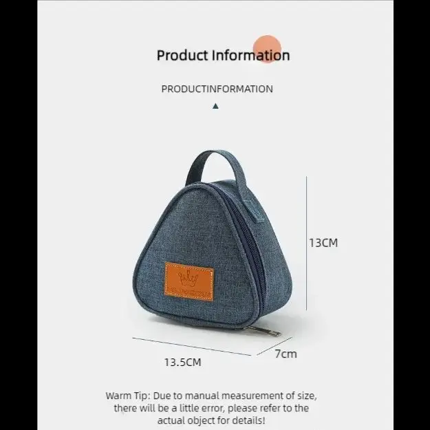 Mini Triangular Insulation Bag Aluminum Foil Thermal Cooler Lunch Tote Student Rice Ball Bag Lunch Box Bento Lunch Carry Bags image 4