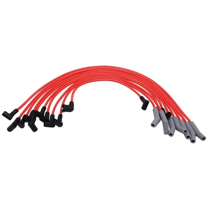 A96E-For Ford Small Block 289 302 351W Lincoln Mercury 1980-1985 Ignition System- 10Pcs 8Mm Spiral Core Spark Plug Wires 643R