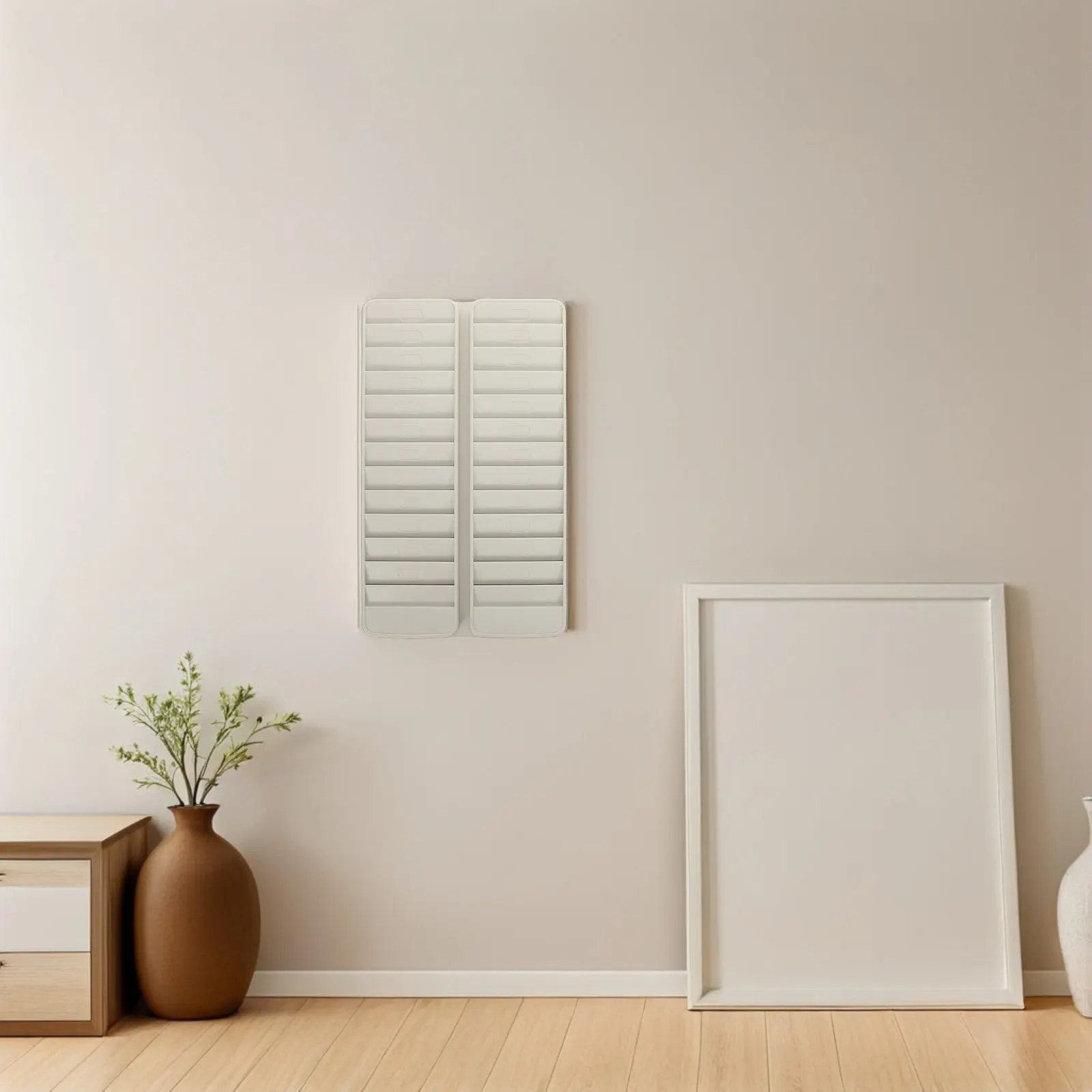 24 Slot Plastic Wall Card Organizer Attendance Time Key Room Id Card Holder Number Sticker Wall Mounted Office Factory Payroll