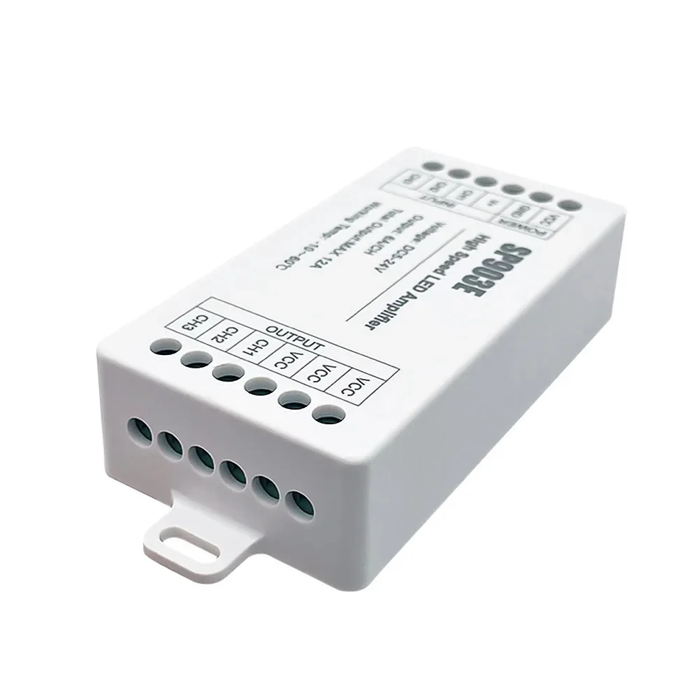 SP903E High Speed LED PWM Amplifier 3-Channel Controller Max. 12A DC 5-24V RGB Strip Extender Stable Dimming Signal Transmission