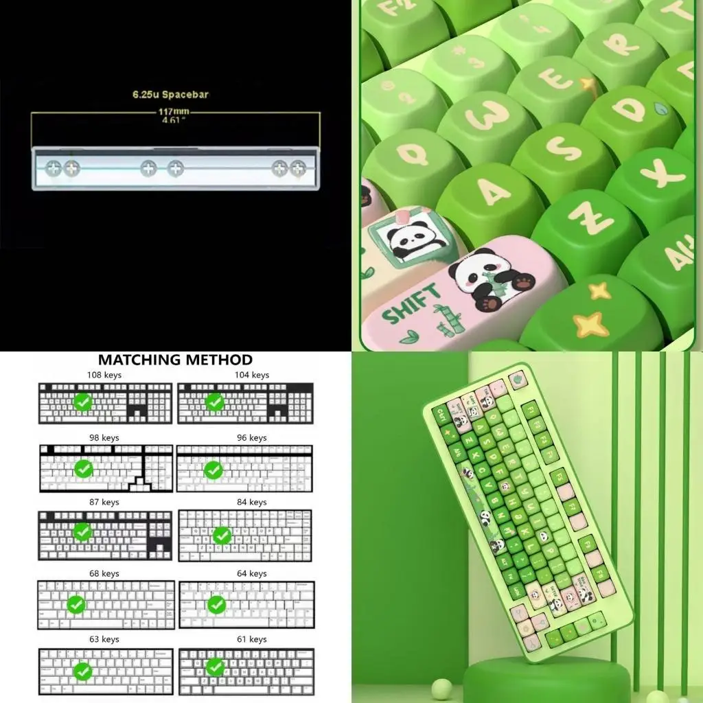 

900F PBT Cartoon Keycap Set For 131Keys Colorful Candy Bear Theme MOA Height Keycap for Mechanical Keyboards Keycaps