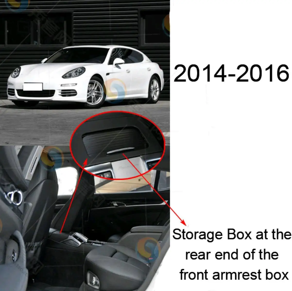 (Storage Box at the rear end of the front armrest box) Car Floor Mats For Porsche Panamera Four Seats 2014 2015 2016 Carpet