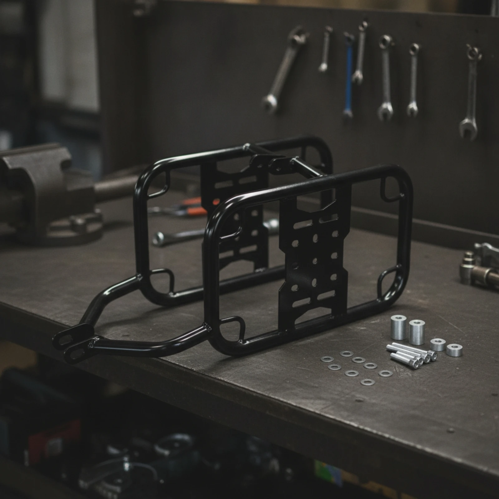 Side Luggage Rack Bolt-on Saddlebag Support Racks Motorcycle Luggage Rack High Load-Bearing Motorcycle Mounting Bracket Kit