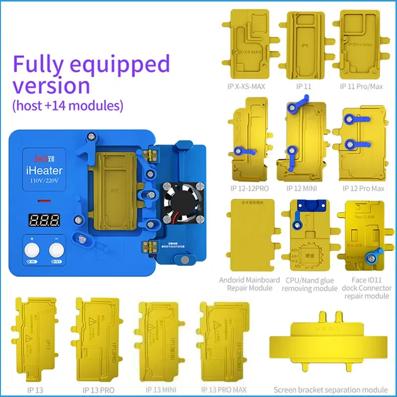 JC IHeater FACE ID Pre-heating Station Thermostat Platform Heating Plate for IPhone 14 13 12 Pro Max X XS MAX Motherboard Fixtur