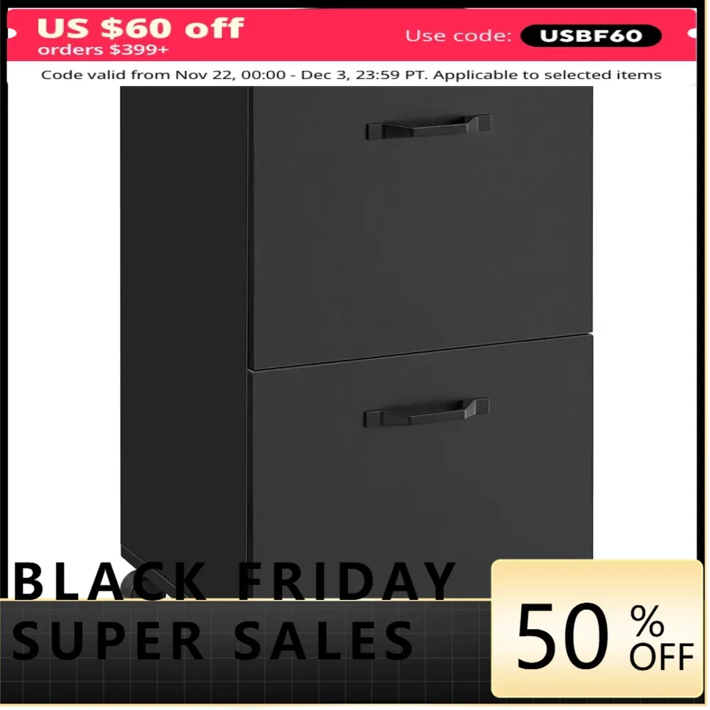 

2-Drawer File Cabinet, Filing Cabinet for Home Office, Printer Stand, for A4, Letter-Size Files, File Folders, Modern Style