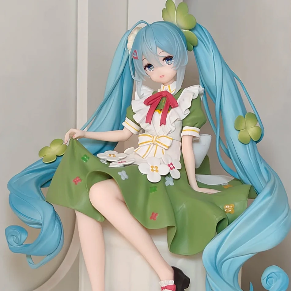

15cm Anime Figure Hatsune Miku Noodle Stopper Lucky Grass Fairy Action Figure PVC Collection Model Ornament Toys Gifts