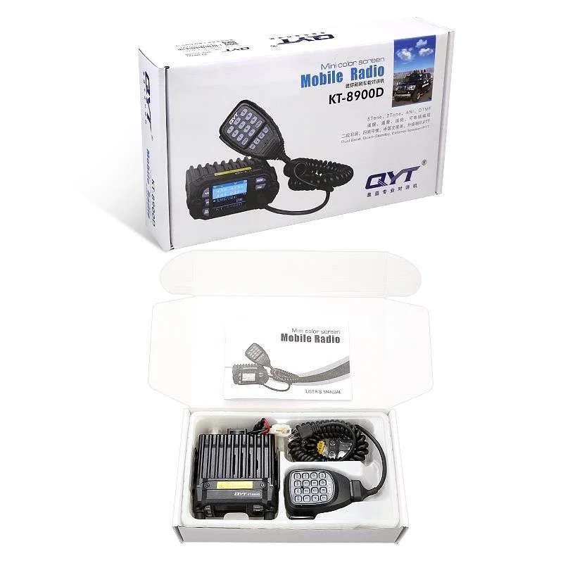 

100 миль walkie talkie QYT KT-8900D Dual band Quad Standby 25W car radio