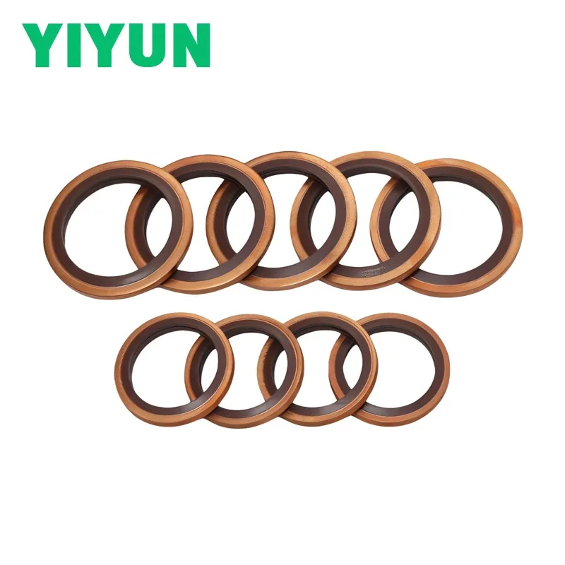 1-5PCS M6 M8 M10 M12 M14 M16 M18 M20 M30 M60 Pure Copper FKM Rubber Bonded Seal Washer Oil Heat Resistant High Pressure Gaskets