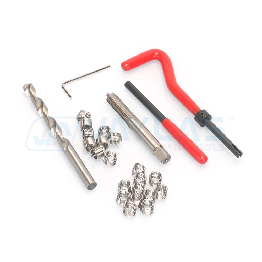 88pcs Thread Repair Set M6x1.0 M8x1.25 M10x1.5 Stainless Steel Wire Helical Coil Damaged Thread Insert Combination Garage Tools