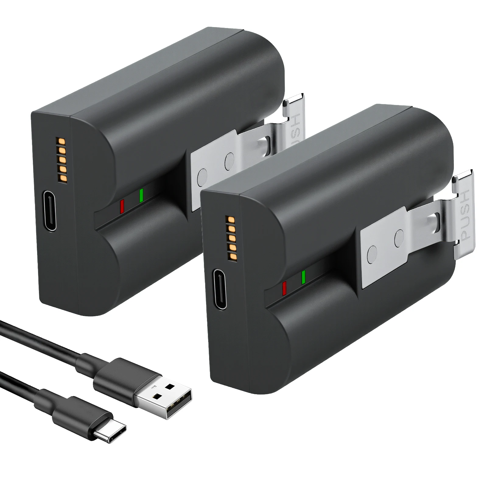 Lot de 2 piles pour sonnette vidéo Ring 2 3 4 /3 Plus/4, batterie Li-ion rechargeable pour caméra Spotlight Stick Up, batterie solaire pour caméra Spotlight Cam, 3.65V 6040mah