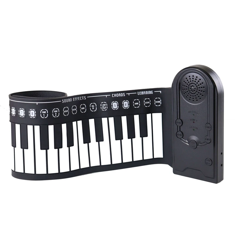 49-Key Hand-Rolled Piano With Speaker Portable Folding Children's Piano Beginner Piano Teaching Instrument